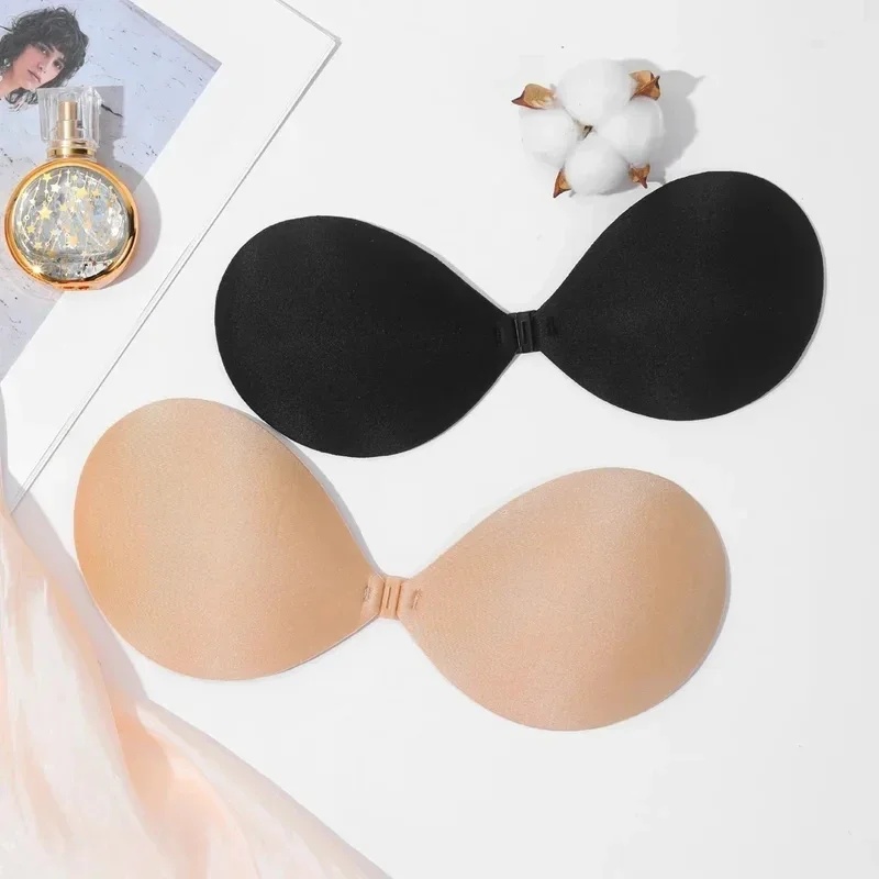 Push Up Bra Silicone - 1/2/4 ชิ้น บราผู้หญิงแบบซิลิโคนไร้สาย บราดันทรงแบบซ่อนตัว ติดแน่นด้วยกาวในตัว ปิดด้านหน้า