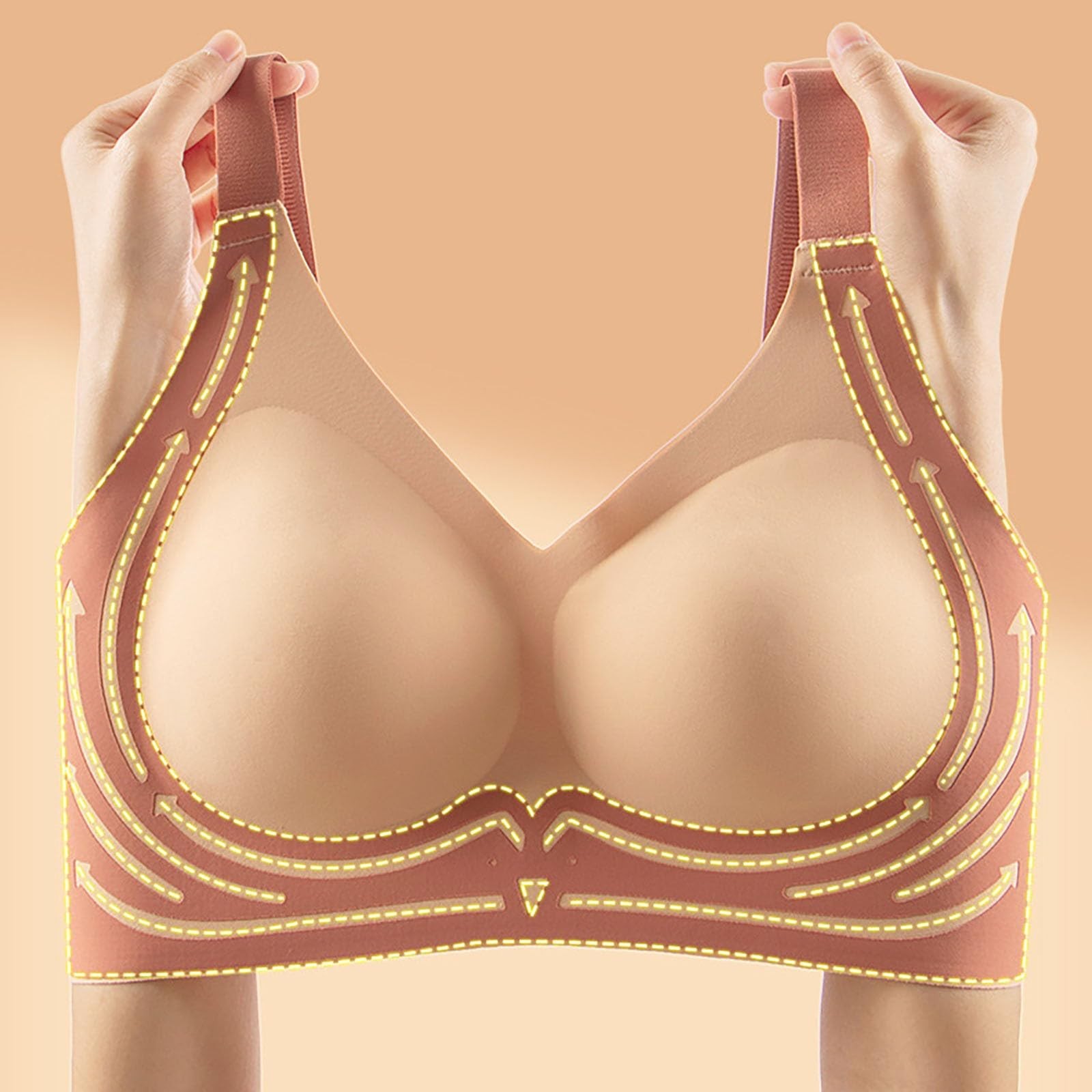 ผู้หญิงไม่มีรอยต่อ Bras PLUS ข - Sleep Bra Bralette บทวิจารณ์และราคา