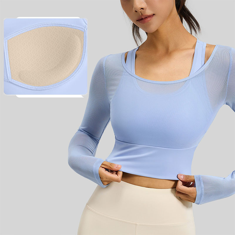 เสื้อครอปโยคะแขนยาวผ้าตาข่ายบา - Sheer Mesh Bra บทวิจารณ์และราคา