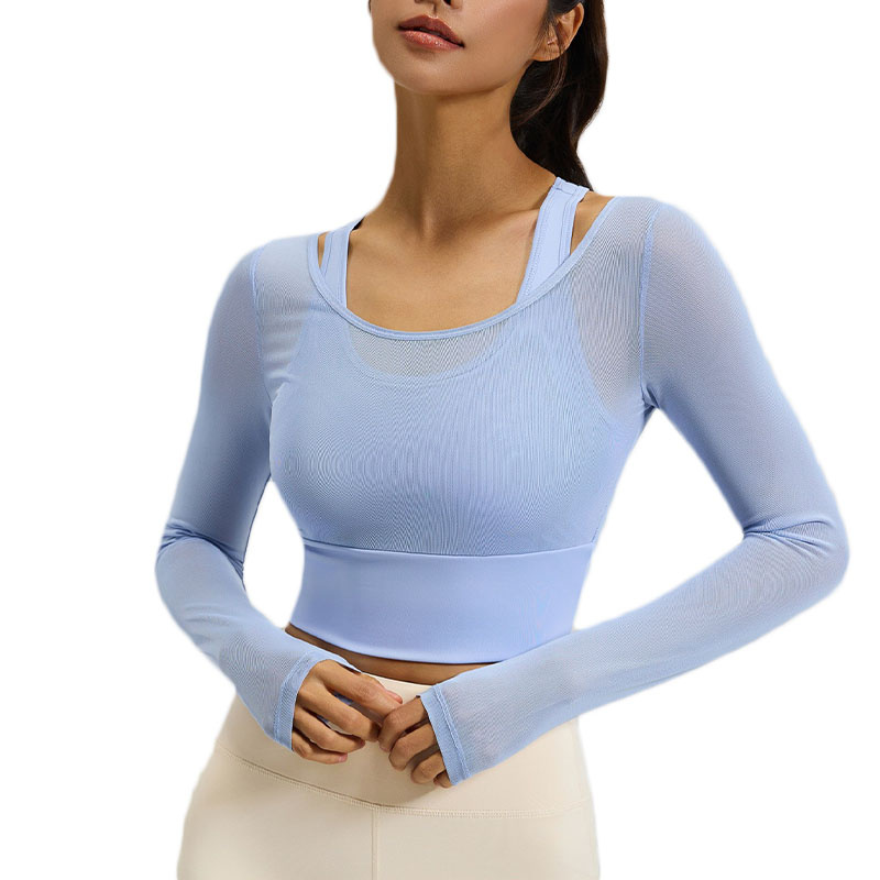 เสื้อครอปโยคะแขนยาวผ้าตาข่ายบา - Sheer Mesh Bra บทวิจารณ์และราคา