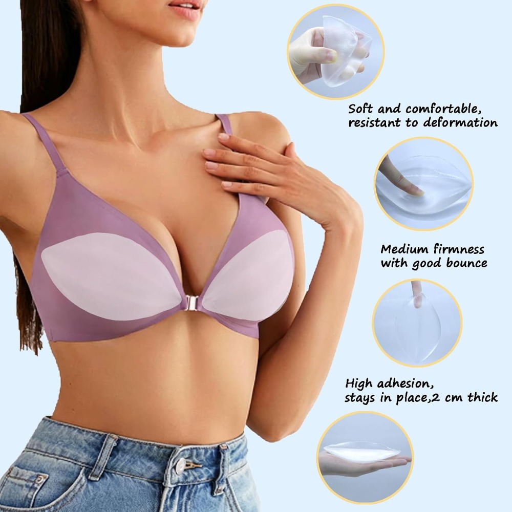 แผ่นซิลิโคนเสริมหน้าอกแบบติดกา - Push Up Bra Silicone บทวิจารณ์และราคา