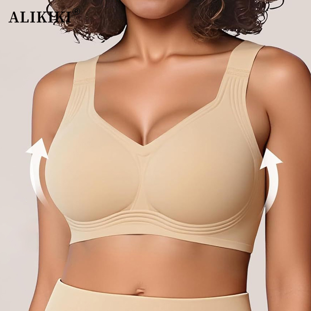 บราไร้สายแบบดันทรงไร้ตะเข็บ บร - T Shirt Bra Seamless บทวิจารณ์และราคา
